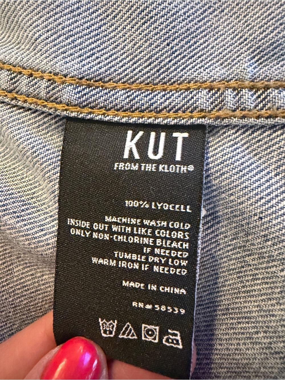 KUT from the Kloth brand size L Blue denim shirt/jacket - Picture 12 of 14